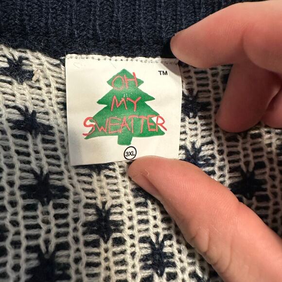Oh My Sweater Christmas Vacation Ugly Size 3XL Cousin Eddie "Sh*tter's Full" - Picture 3 of 6